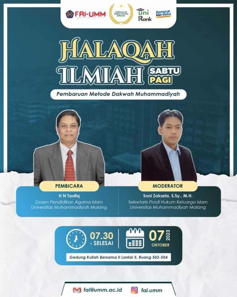 Halaqah Ilmiah Sabtu Pagi (HISP) FAI UMM: Pembaruan Metode Dakwah Muhammadiyah