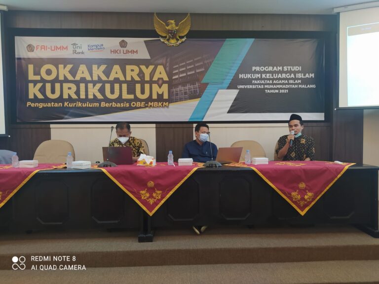 Penguatan Kurikulum Prodi HKI UMM Berbasis OBE-MBKM melalui Lokakarya.