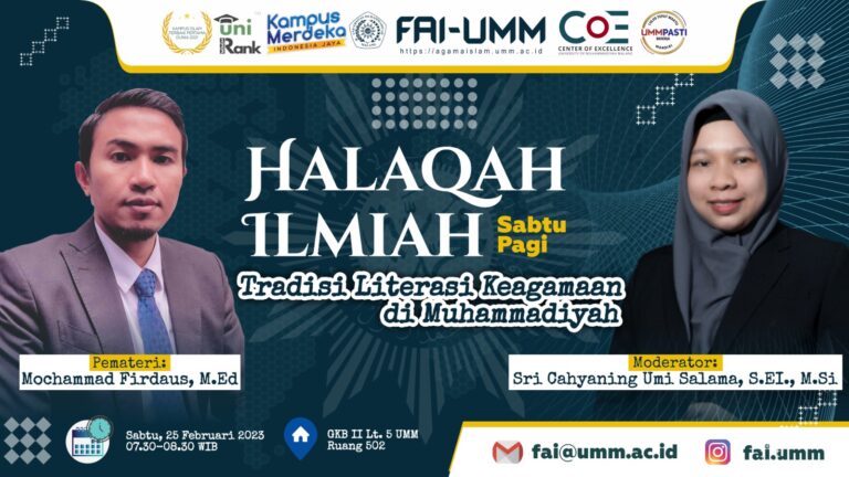 Halaqah Ilmiah Sabtu Pagi (HISP) FAI UMM Kupas Tuntas Tradisi Literasi Keagamaan Muhammadiyah