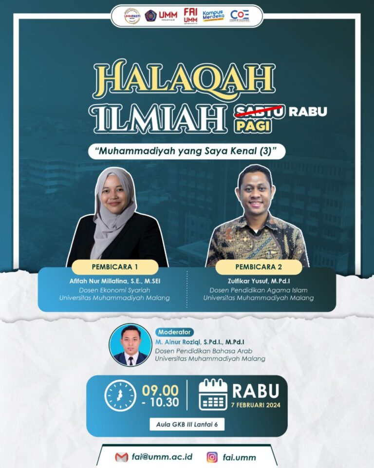 Halaqah Ilmiah Pagi FAI UMM: Muhammadiyah yang Saya Kenal (session 3)
