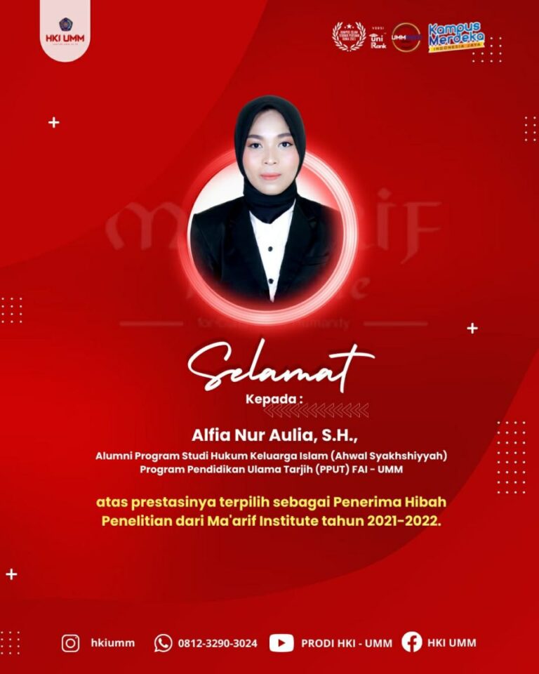 Alumni PPUT FAI-UMM Menangkan Hibah Penelitian Maarif Institute
