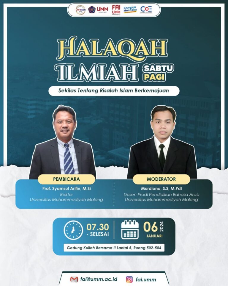 Halaqah Ilmiah Sabtu Pagi (HISP) FAI UMM: Sekilas Tentang Risalah Islam Berkemajuan