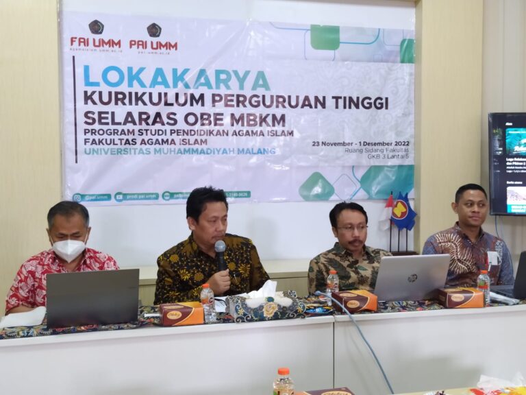 Perkuat Implementasi Kurikulum Merdeka, Prodi PAI FAI UMM Gelar Lokakarya Kurikulum Berbasis OBE MBKM