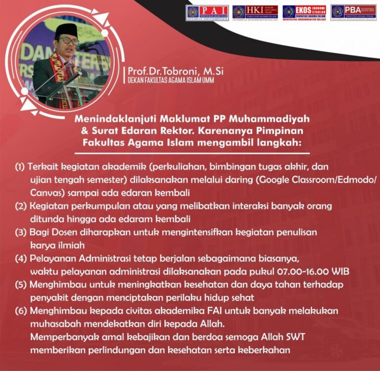 Tim Rektorat UMM Kunjungi Fakultas Agama Islam: Meninjau Kebijakan Unit Pasca Surat Edaran Rektor