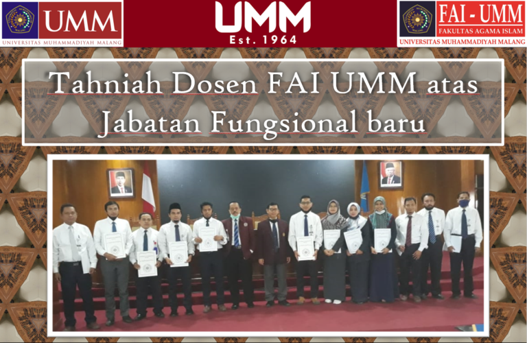 Perkuat Profesionalisme Dosen, 13 Dosen FAI UMM Resmi Mendapatkan Jabatan Fungsional Baru