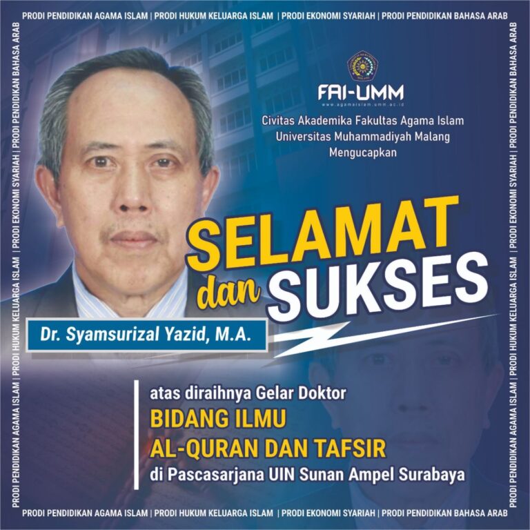 Awali Tahun Ajaran Baru, FAI UMM Tambah Doktor Di Bidang Ilmu Qur’an & Tafsir