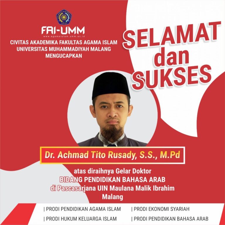 Tambah Jumlah Doktor, FAI UMM Tingkatkan Kualitas Dosen