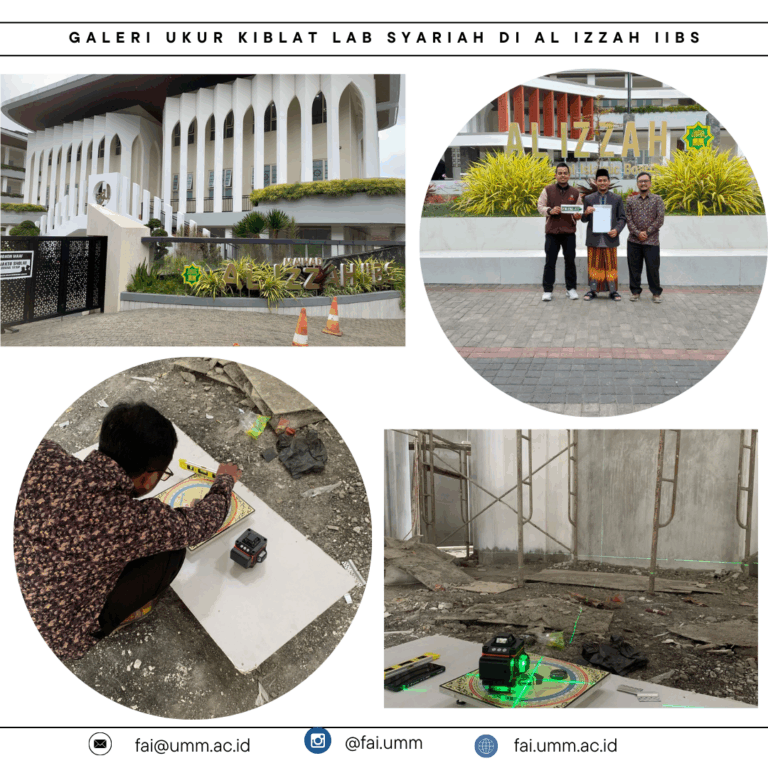 Laboratorium Syariah FAI UMM Lakukan Pengukuran Arah Kiblat di Bakal Masjid 7 Lantai Al Izzah IIBS