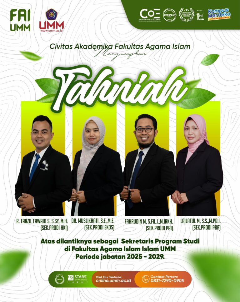 Tahniah!!! Pelantikan Sekretaris Program Studi FAI UMM