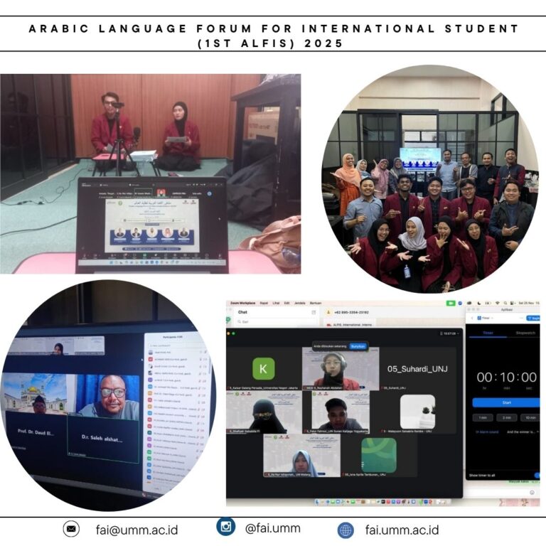 ARABIC LANGUAGE FORUM FOR INTERNATIONAL STUDENT (1st ALFIS) 2025 SARANA MENDORONG TEROBOSAN MASA DEPAN BAHASA ARAB MELALUI KOLABORASI GLOBAL