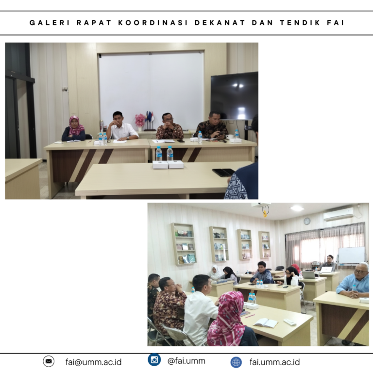 FAI UMM Perkuat Profesionalitas Tendik dan Komitmen Kemuhammadiyahan melalui Rapat Koordinasi Dekanat