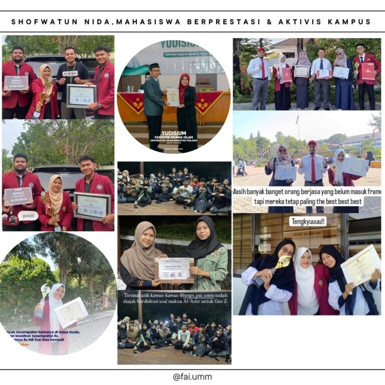 Harmoni Akademik dan Aktivisme : Kisah Inspiratif Shofwatun Nida, Mahasiswa Berprestasi Prodi HKI FAI UMM