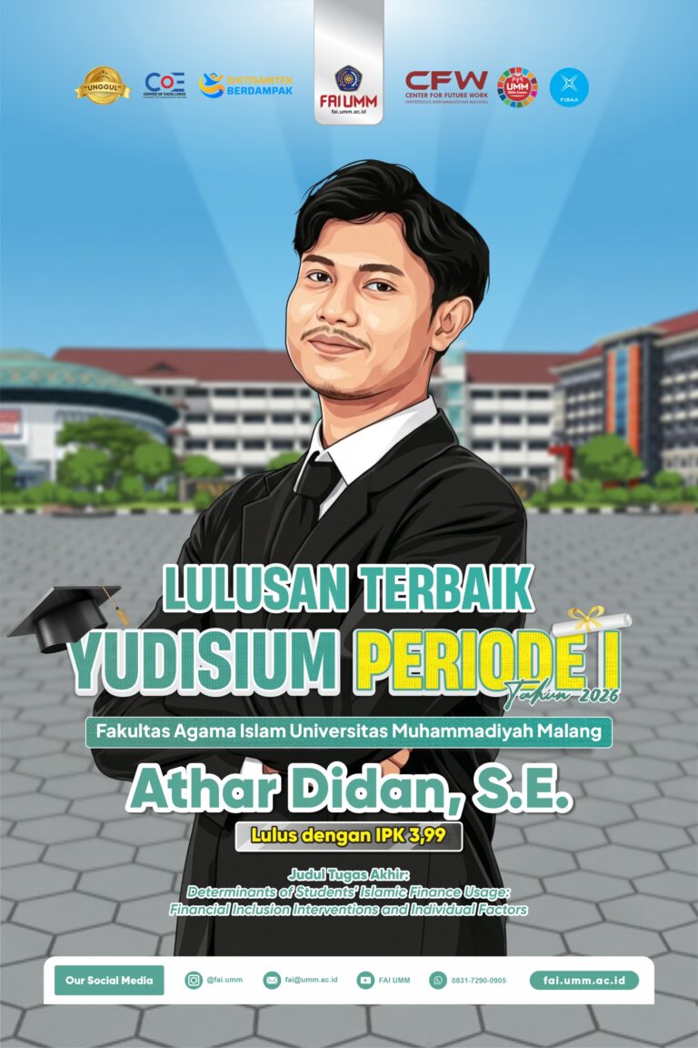 Athar Didan, S.E. Raih Predikat Wisudawan Terbaik Yudisium Periode I 2026 FAI UMM dengan IPK 3,99