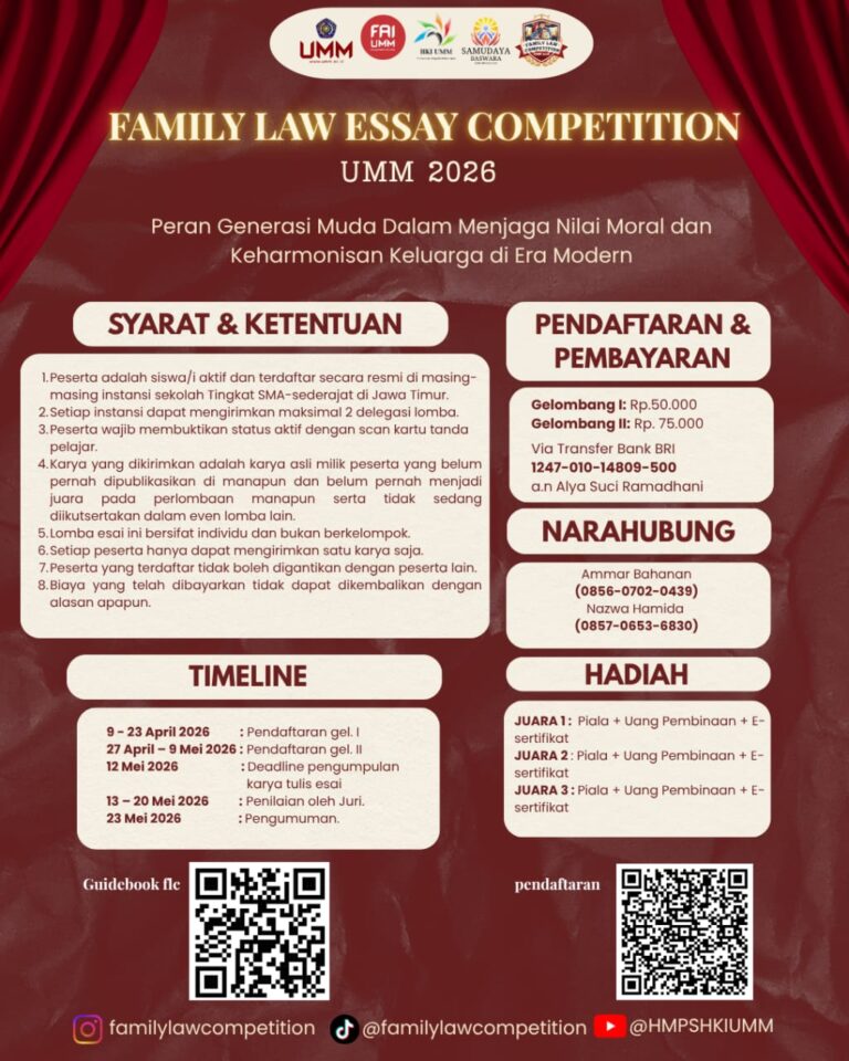 Family Law Essay Competition UMM 2026
